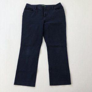 Ralph Lauren Pants Women's 14 Blue Straight Leg Chino Pants Size 14 (34x28)